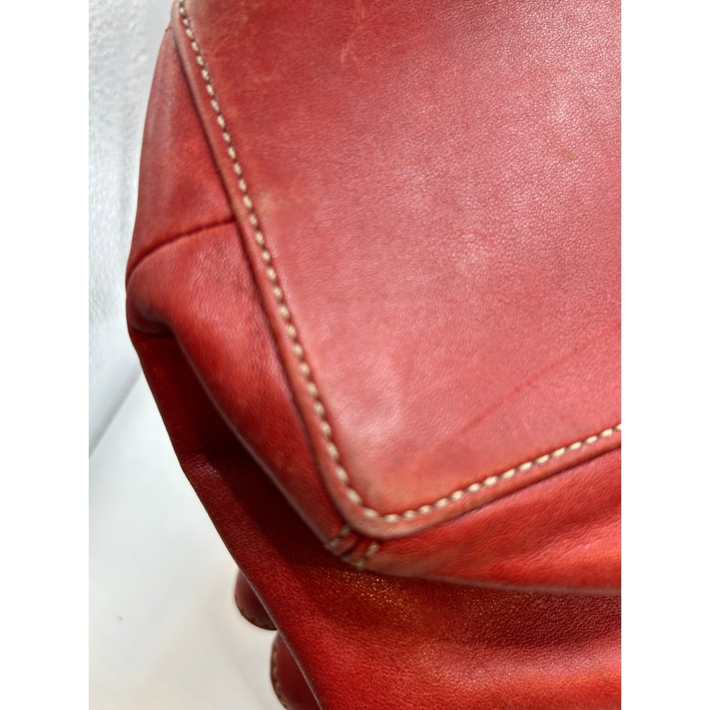Vintage 90's Coach Red Leather‎ Shoulder Purse USA Made y2k - Picture 8 of 16